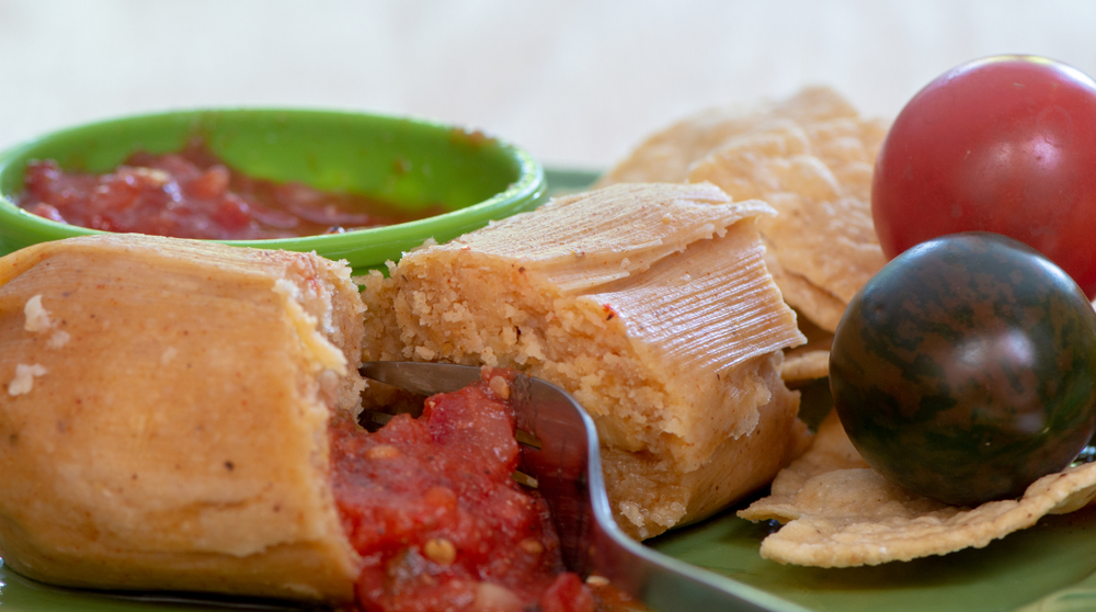 Abra's Tamales with Tomatillo Sauce